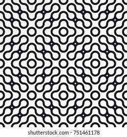Vector seamless pattern. Modern stylish texture with wavy stripes. Geometric abstract background.