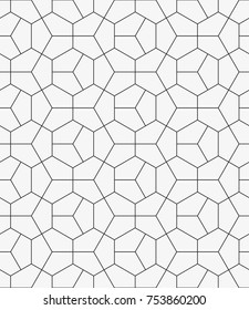 Vector seamless pattern. Modern stylish texture. Repeating geometric tiles with hexagonal grid.
