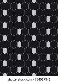 Vector seamless pattern. Modern stylish texture. Repeating geometric hexagons.