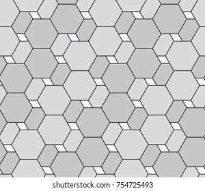 Vector seamless pattern. Modern stylish texture. Repeating geometric hexagons.