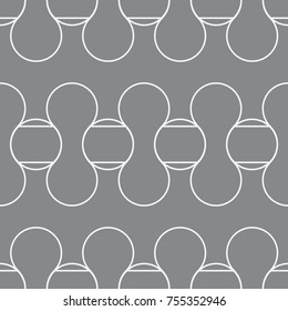 Vector seamless pattern. Modern stylish texture. Repeating geometric tiles from smooth elements.