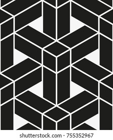 Vector seamless pattern. Modern stylish texture. Repeating geometric tiles with cubes.