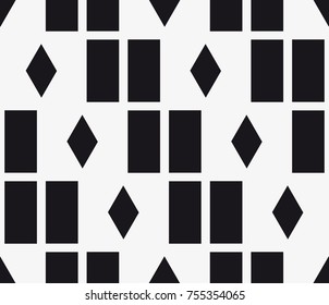 Vector seamless pattern. Modern stylish texture. Repeating geometric tiles with a grid of rhombuses and rectangles.