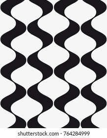 Vector seamless pattern. Modern stylish texture with wavy stripes. Geometric abstract background.