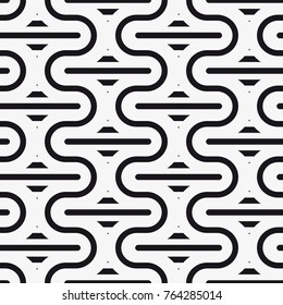 Vector seamless pattern. Modern stylish texture with wavy stripes. Geometric abstract background.