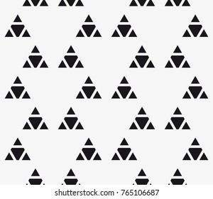 Vector seamless pattern. Modern stylish texture. Repeating geometric tiles with triangles.