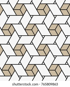 Vector seamless pattern. Modern stylish texture. Repeating geometric tiles with cubes.