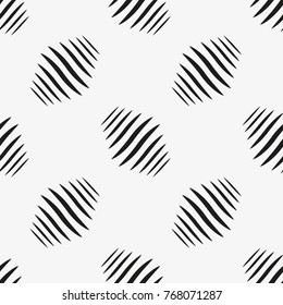 Vector seamless pattern. Modern stylish texture with short wavy lines. Geometric abstract background.