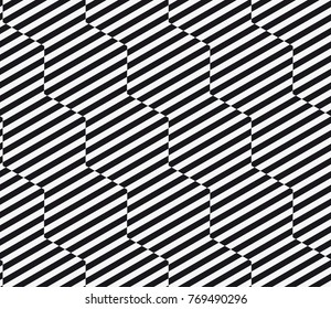 Vector seamless pattern. Modern stylish texture. Repeating geometric tiles with hexagonal grid.