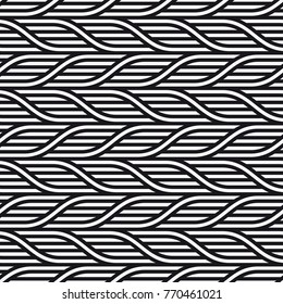 Vector seamless pattern. Modern stylish texture with wavy stripes. Geometric abstract background.