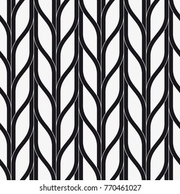 Vector seamless pattern. Modern stylish texture with wavy stripes. Geometric abstract background.