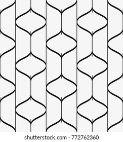 Vector seamless pattern. Modern stylish texture with wavy stripes. Geometric abstract background.