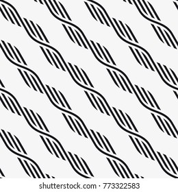 Vector seamless pattern. Modern stylish texture with wavy stripes. Geometric abstract background.