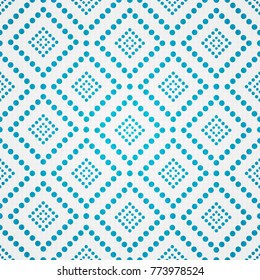 Vector seamless pattern. Modern stylish texture. Repeating geometric tiles with dotted rhombus
