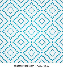 Vector seamless pattern. Modern stylish texture. Repeating geometric tiles with dotted rhombus