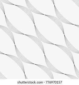 Vector seamless pattern. Modern stylish texture with wavy stripes. Geometric abstract background.