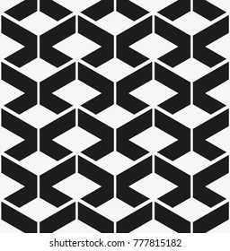 Vector seamless pattern. Modern stylish texture. Repeating geometric tiles with a grid of rhombuses.