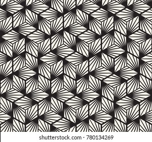 Vector seamless pattern. Modern stylish abstract texture. Repeating geometric tiles from striped elements
