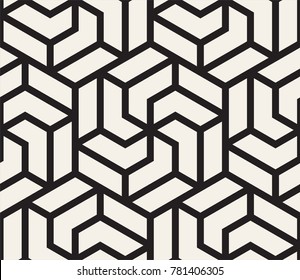 Vector seamless pattern. Modern stylish abstract texture. Repeating geometric tiles from striped elements
