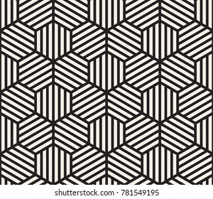 Vector seamless pattern. Modern stylish texture. Repeating geometric tiles from striped triangle elements

