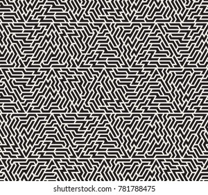 Vector seamless pattern. Modern stylish texture. Repeating geometric tiles from striped triangle elements
