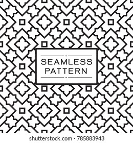 Vector seamless pattern and modern stylish texture with repeating Thai pattern style. 