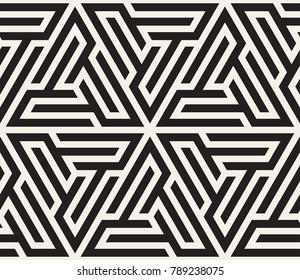 Vector seamless pattern. Modern stylish texture. Repeating geometric tiles from striped triangle elements
