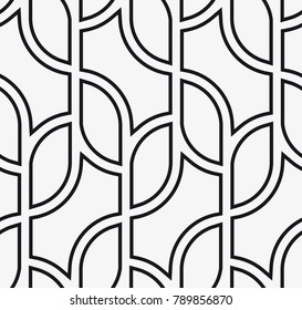 Vector seamless pattern. Modern stylish texture. Repeating geometric tiles with abstract grid of ovals.
