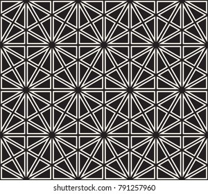 Vector seamless pattern. Modern stylish abstract texture. Repeating geometric tiles from striped elements
