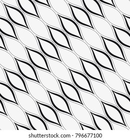 Vector seamless pattern. Modern stylish texture with wavy stripes. Geometric abstract background.