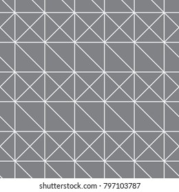 Vector seamless pattern. Modern stylish texture. Repeating geometric tiles with a grid of squares.