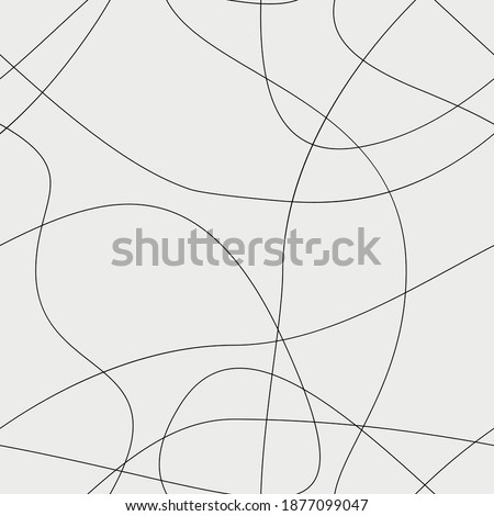 Vector seamless pattern. Modern stylish texture with wavy stripes. Geometric abstract background.