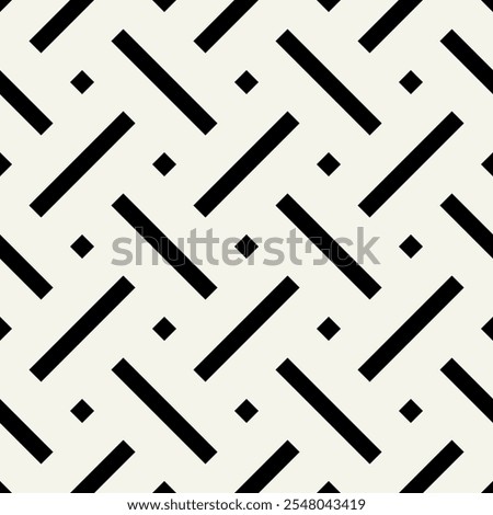 Vector seamless pattern. Modern stylish texture. Repeating geometric tiles with thin linear squares grid. Filled squares and rectangles.