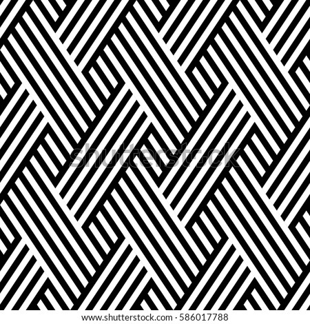 Vector seamless pattern. Modern stylish texture. Monochrome geometrical pattern. Interlacing bands. Foto d'archivio © 