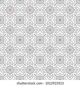 Vector seamless pattern. Modern texture. Repetition of geometric elements. Monochrome. Wallpaper for print. Vector illustration.