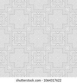 Vector seamless pattern. Modern texture. Repetition of geometric elements. Monochrome. Wallpaper for print. Vector illustration.