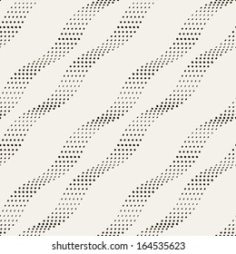 Vector seamless pattern. Modern texture. Repeating abstract background with dotted waves. Graphic stripes