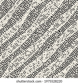 Vector seamless pattern. Modern texture. Repeating abstract background with diagonal spotty waves. Graphic wavy stripes. Can be used as swatch for illustrator.