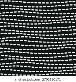 Vector seamless pattern. Modern texture. Repeating, abstract background with dotted waves. Graphic, wavy stripes. Can be used as a swatch.