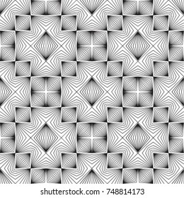 Vector seamless pattern. Modern texture. Repetition of geometric elements. Monochrome. Wallpaper for print. Vector illustration.