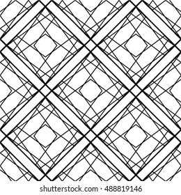Vector seamless pattern. Modern trendy texture with repeating small rhombuses. 