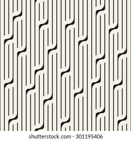 Vector seamless pattern. Modern wavy texture. Repeating abstract background. Geometric stylish ripple.