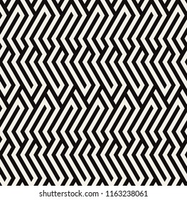 Vector seamless pattern. Modern zigzag texture. Repeating geometric background with bold hexagonal zigzag. Can be used as swatch for illustrator.