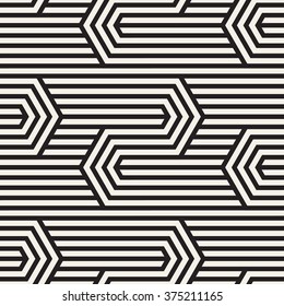 Vector Seamless Pattern. Modern Zigzag Texture. Repeating Geometric Background With Linear Grid.