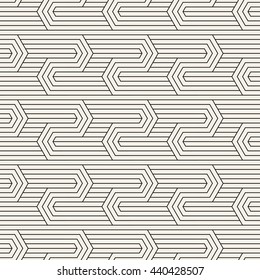 Vector seamless pattern. Modern zigzag texture. Repeating geometric background with linear grid.