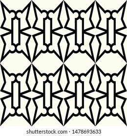 Vector seamless pattern. Modern-style texture. Geometric tiles, classic walls.
