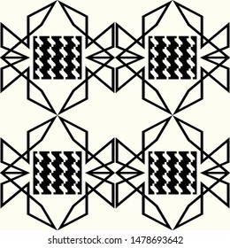 Vector seamless pattern. Modern-style texture. Geometric tiles, classic walls.

