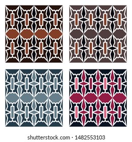Vector seamless pattern. Modern-style texture. Geometric tiles, classic walls,art galerry.