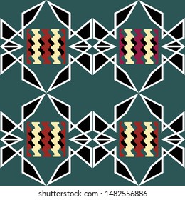 Vector seamless pattern. Modern-style texture. Geometric tiles, classic walls. 