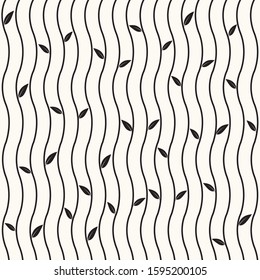 Vector seamless pattern. Modern-style texture Repeats leaf sheets with a simple graphic design.